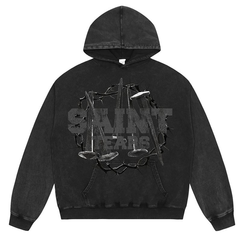 SAINT MICHAEL Letter Printing Hoodies