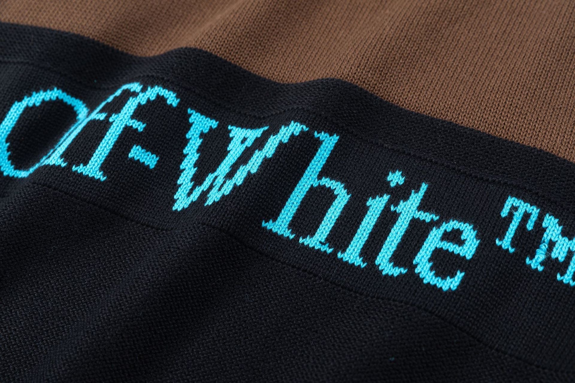 OFF-WHITE Color Block Logo Knit Sweater