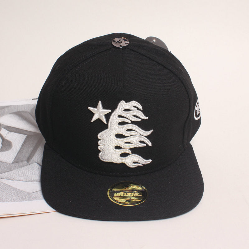 Hellstar Trucker Hats Black white logo