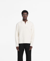 Represent Minimalist Solid Color Lapel Knit Sweater