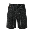 Crystal Diamond Denim Shorts #5095