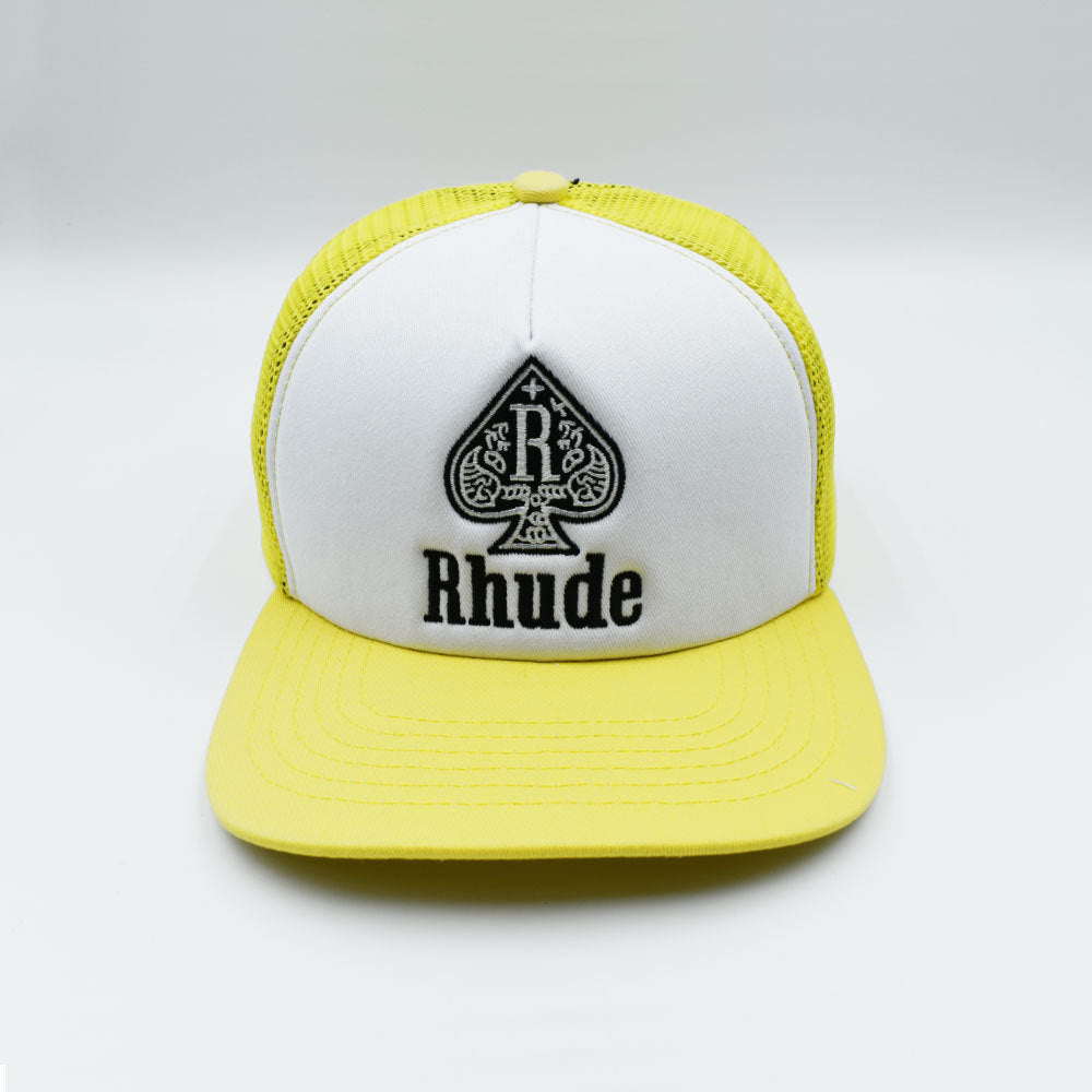 RHUDE TRUCKER CAP Yellow