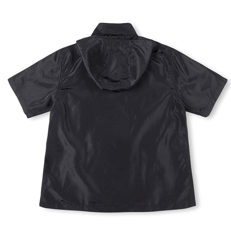 SAINT VANITY Embroidered Sporty Zipper Short-sleeved Jacket