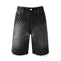 Crystal Diamond Denim Shorts #5104