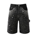 Crystal Diamond Denim Shorts #5099
