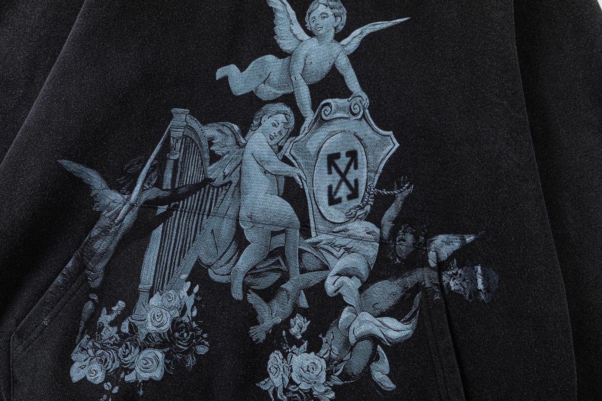 Off-White Baroque Cherub Graphic Hoodie