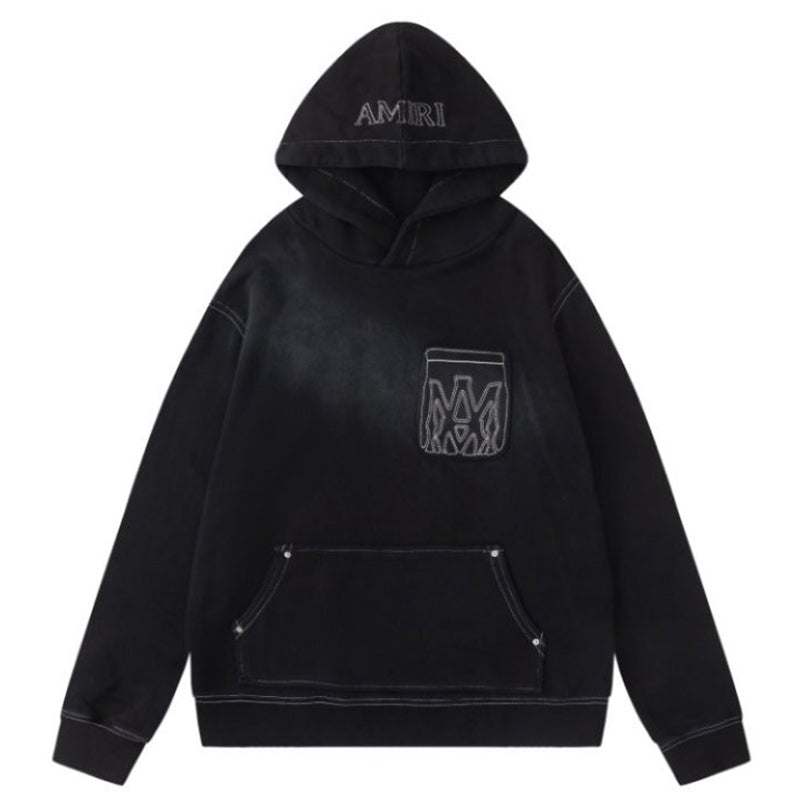 AMIRI outline-pocket hoodie