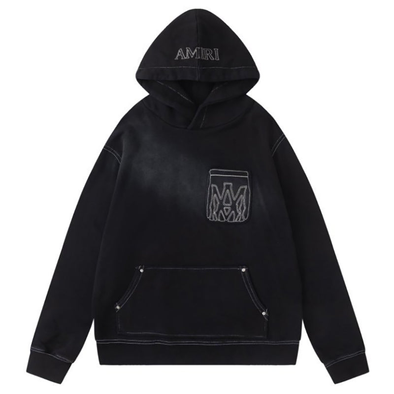 AMIRI outline-pocket hoodie