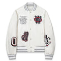 OFF WHITE Crystal Full Lea Varsity Jacket