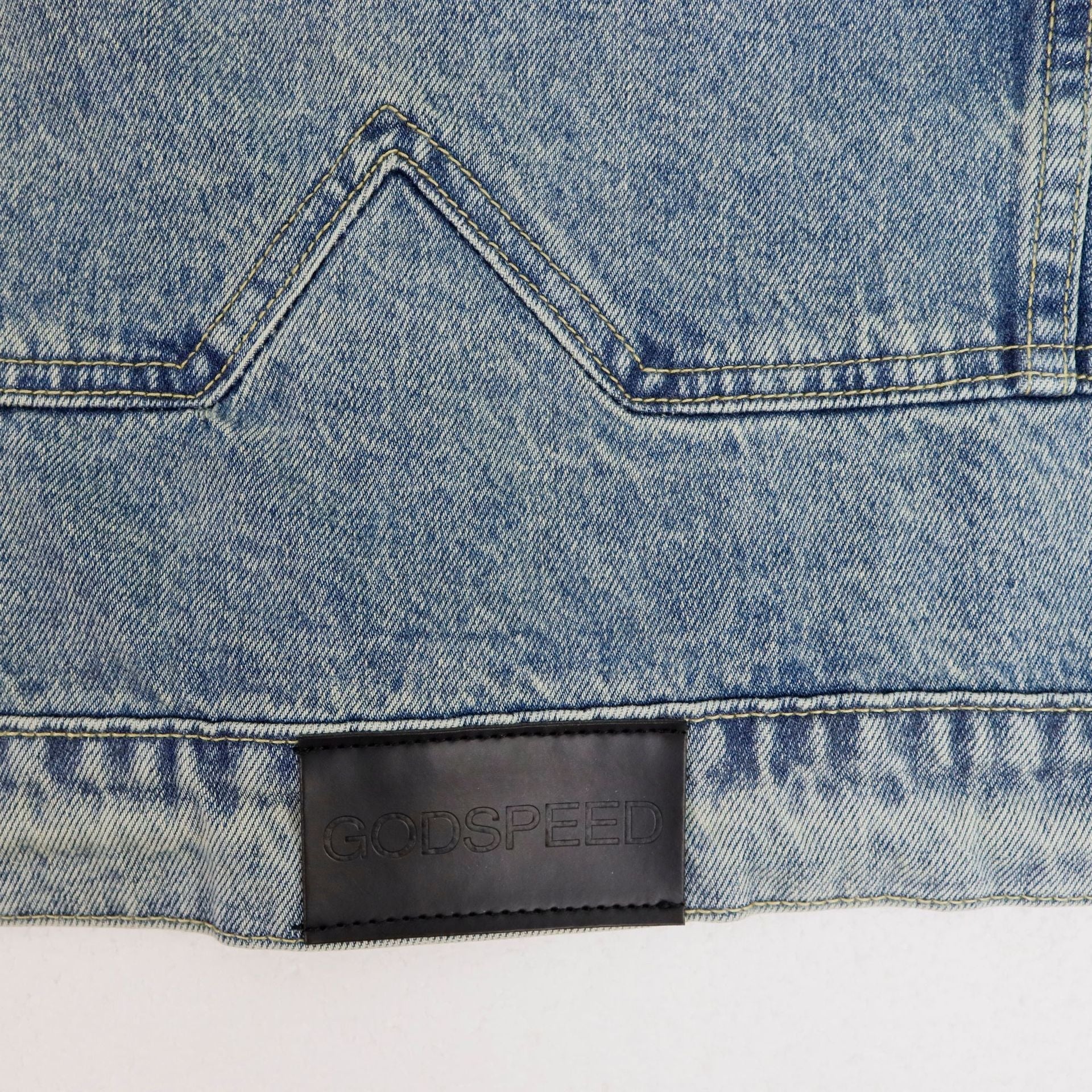 Godspeed  Embroidered Letter Denim Jacket