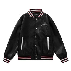 AMlRl Club Leather Varsity Jacket