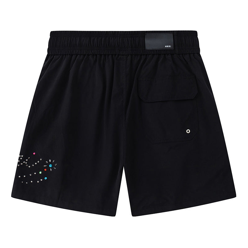 Amiri Thrasher Crystal logo Swim Board Shorts