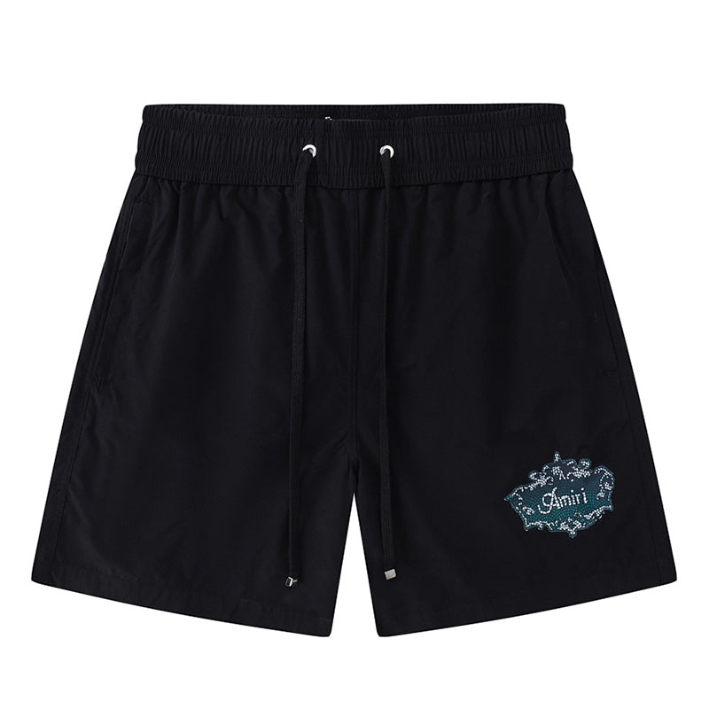 AMIRI Black Chateau Crest Swim Board Shorts