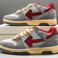 Out Of Office OOO Low Tops Light Grey Red