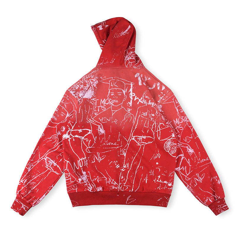 Vertabrae Graffiti Zip-Up Hoodie