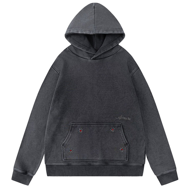 Amiri Men's Studded Cotton Hoodie