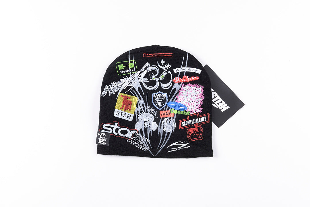 Hellstar Patch Print Beanie