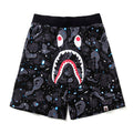BAPE Glow Space Camo Shark Sweat Shorts
