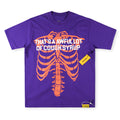 THAT'S A AWFUL LOT OF COUGH SYRUP Skull and Ribcage Print Tee