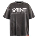 Saint Michael logo-print Distressed T-shirt