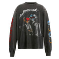 SAINT MICHAEL Two-person helmet print Long sleeve Tee
