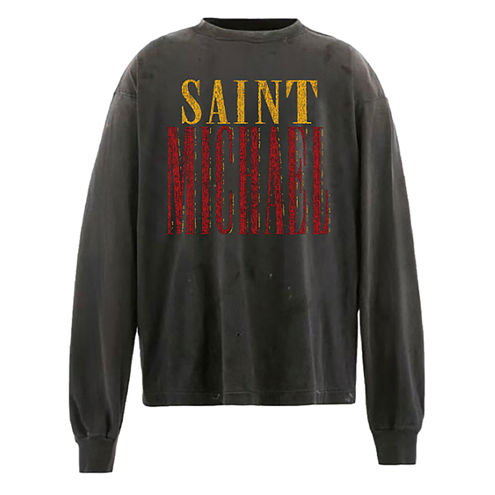 SAINT MICHAEL Vintage Distressed Long sleeve Tee