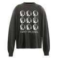 SAINT MICHAEL Portrait Print Washed Long sleeve Tee