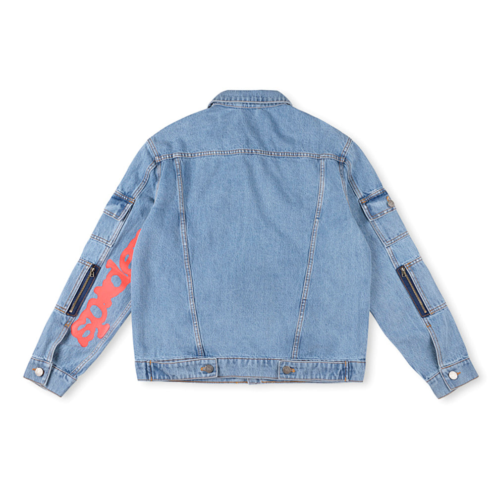 SP5DER 555555 demin jean jacket