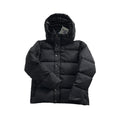 'halsby' hooded check down jacket black