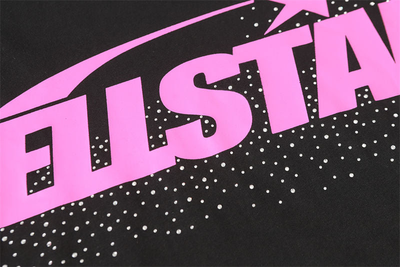 HELLSTAR Classic Lettering Rhinestone T-Shirt