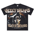 Letter Print Washed Distressed T-Shirt