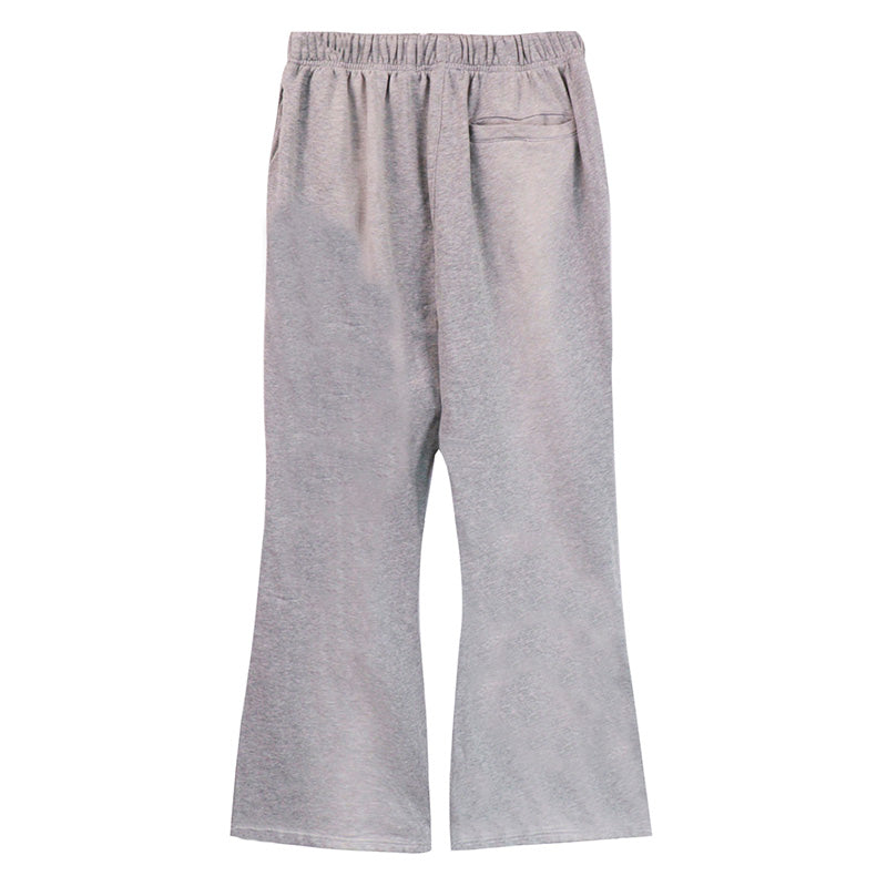 Purple Brand Wordmark Repeat Flare Grey Pants