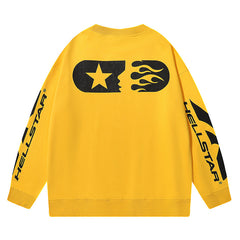 Hellstar Studios Sports Crewneck Sweatshirt Yellow