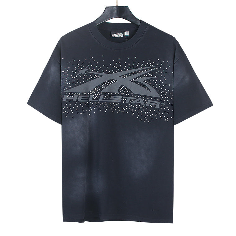 HELLSTAR Washed Old Rhinestone T-shirt