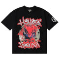 Hellstar Letter Printed T-Shirt Black