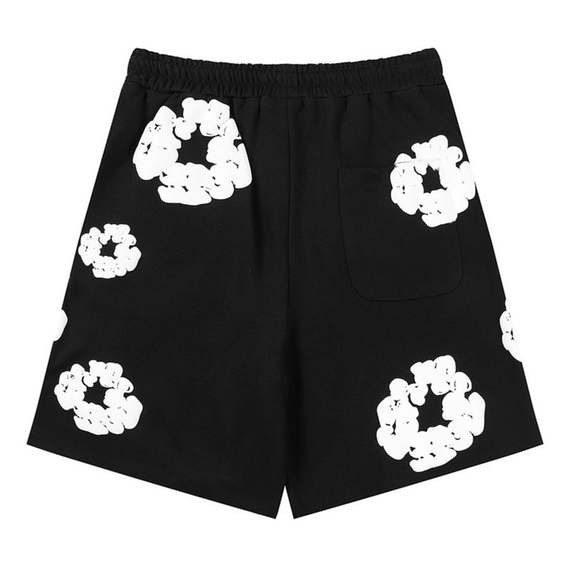 Denim Tears The Cotton Wreath Black Shorts