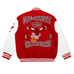 OFF WHITE x NBA team series baseball jacket