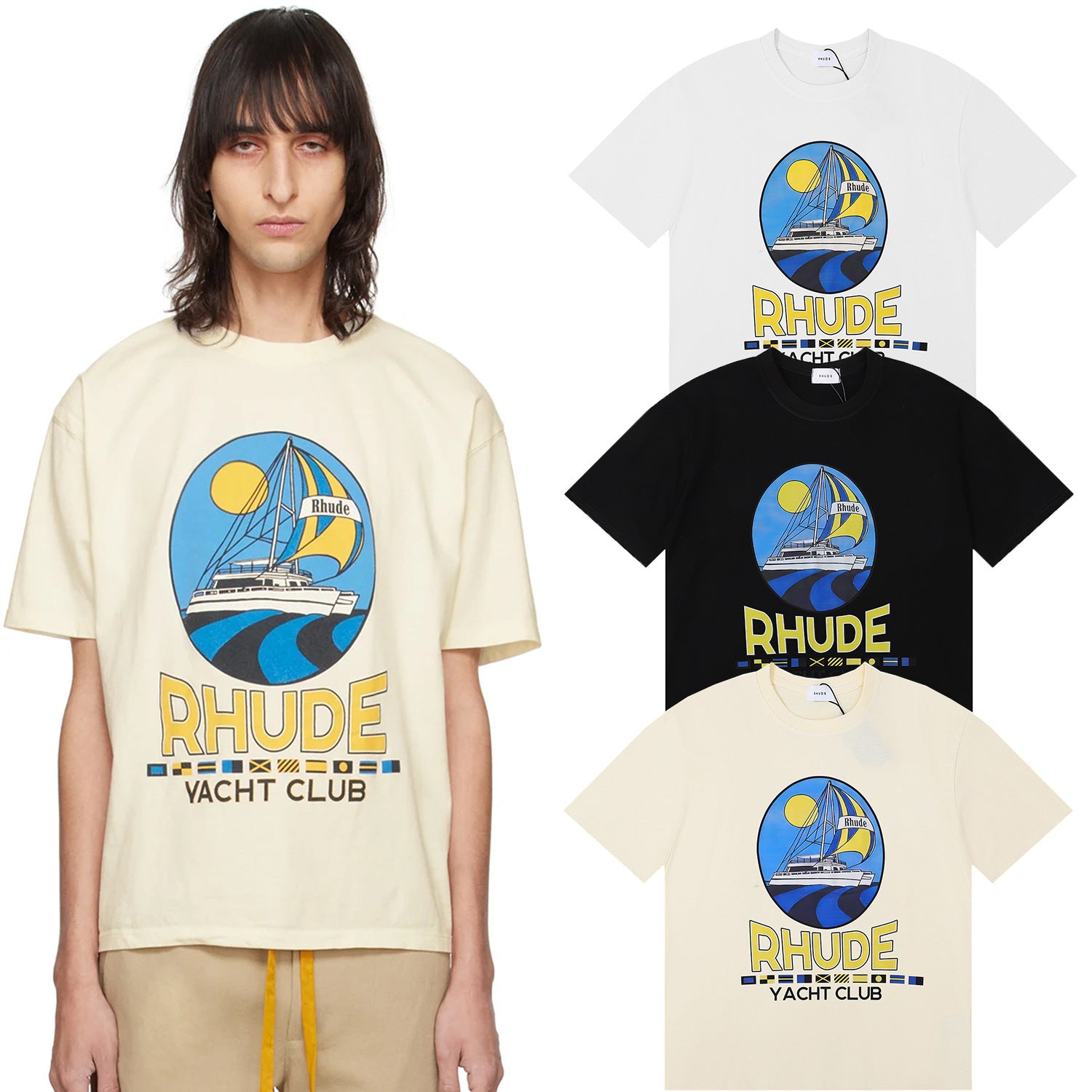 RHUDE Yacht Club Cotton T-shirt