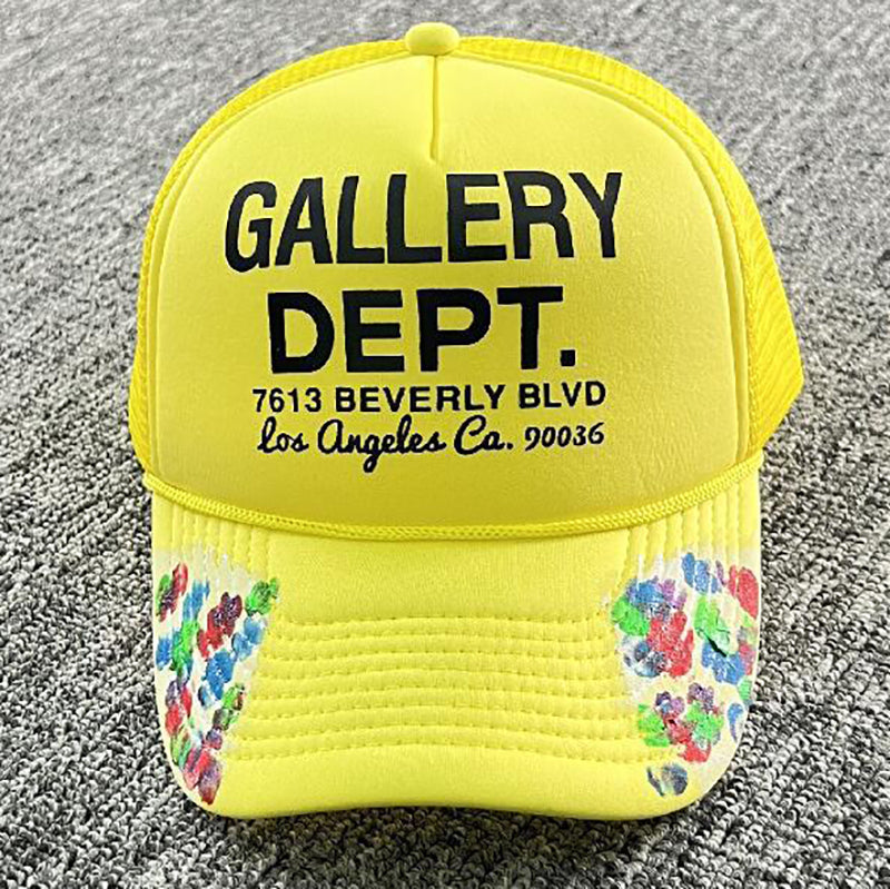 GALLERY DEPT. Workshop Paint-Splattered Logo-Print Canvas and Mesh Trucker Cap