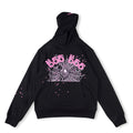 SP5DER 555 Web "Black/Pink" Hoodie
