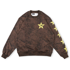 SP5DER 5 star-print crewneck sweatshirt