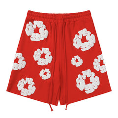 Denim Tears The Cotton Wreath Red Shorts