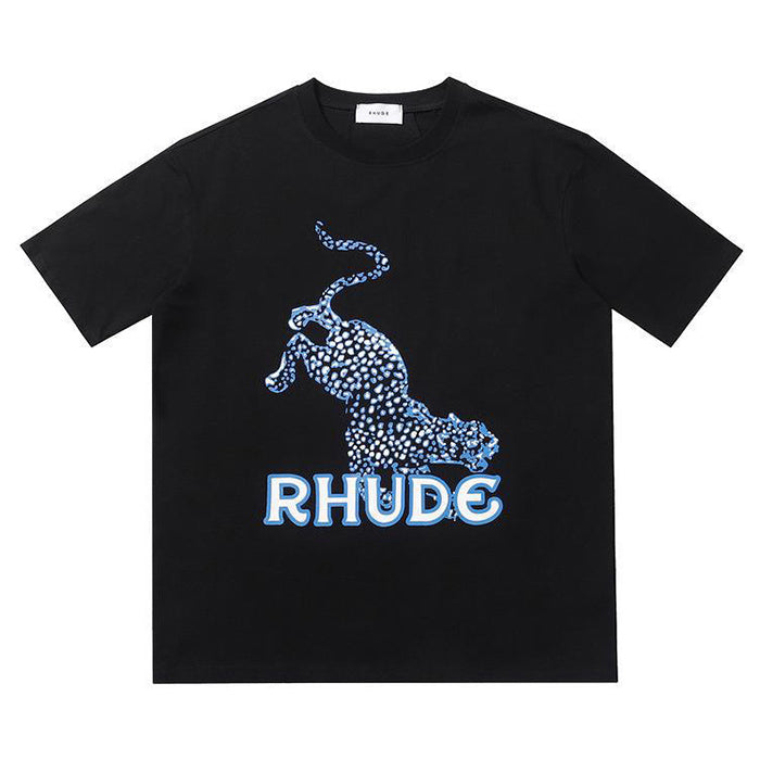 RHUDE T-Shirt Leopard White