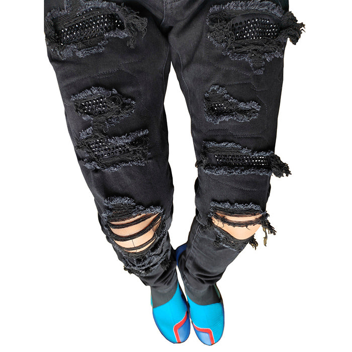 Men's Hot Drilled Ripped Jeans