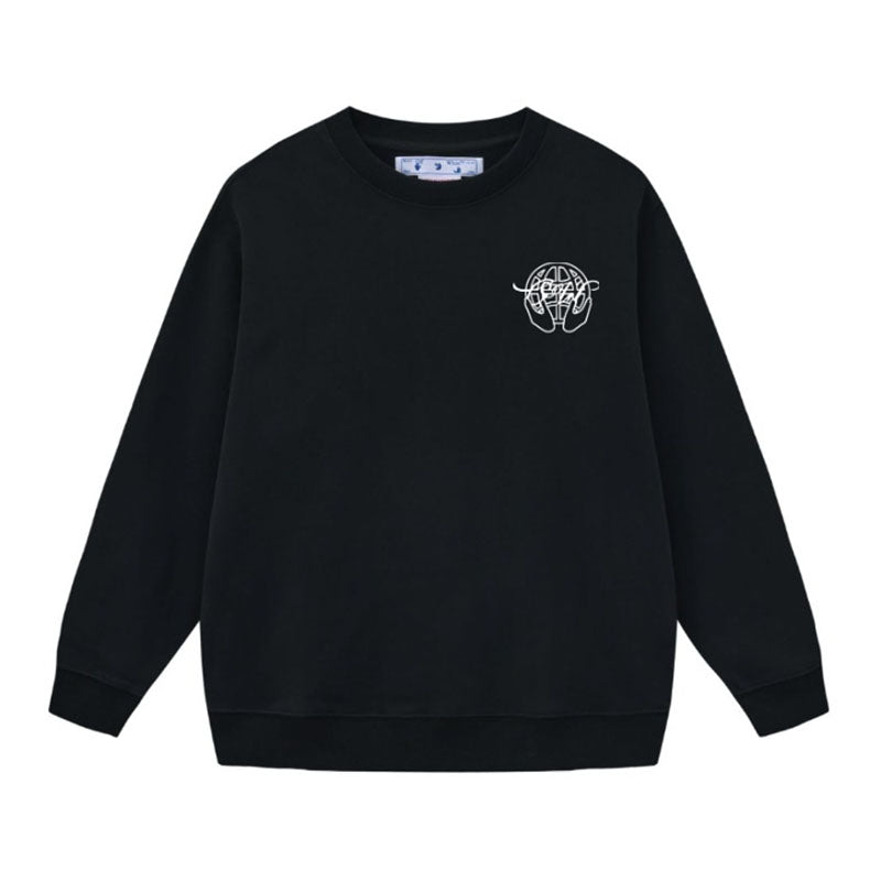 Off White Arrow Pattern Printed Sweatshirts