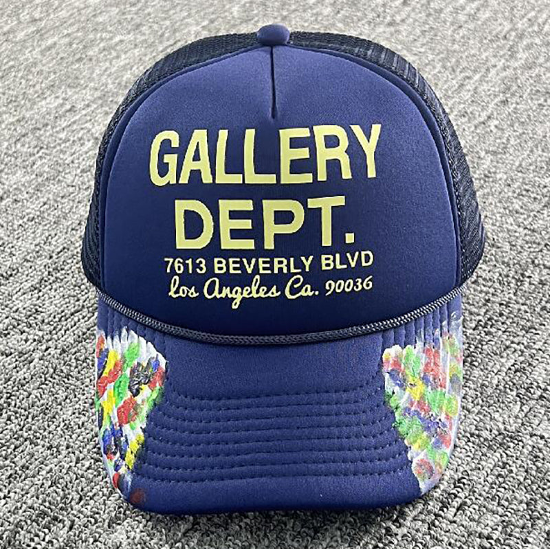 GALLERY DEPT. Workshop Paint-Splattered Logo-Print Canvas and Mesh Trucker Cap