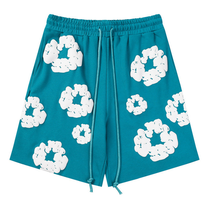 Denim Tears The Cotton Wreath Lake Blue Shorts