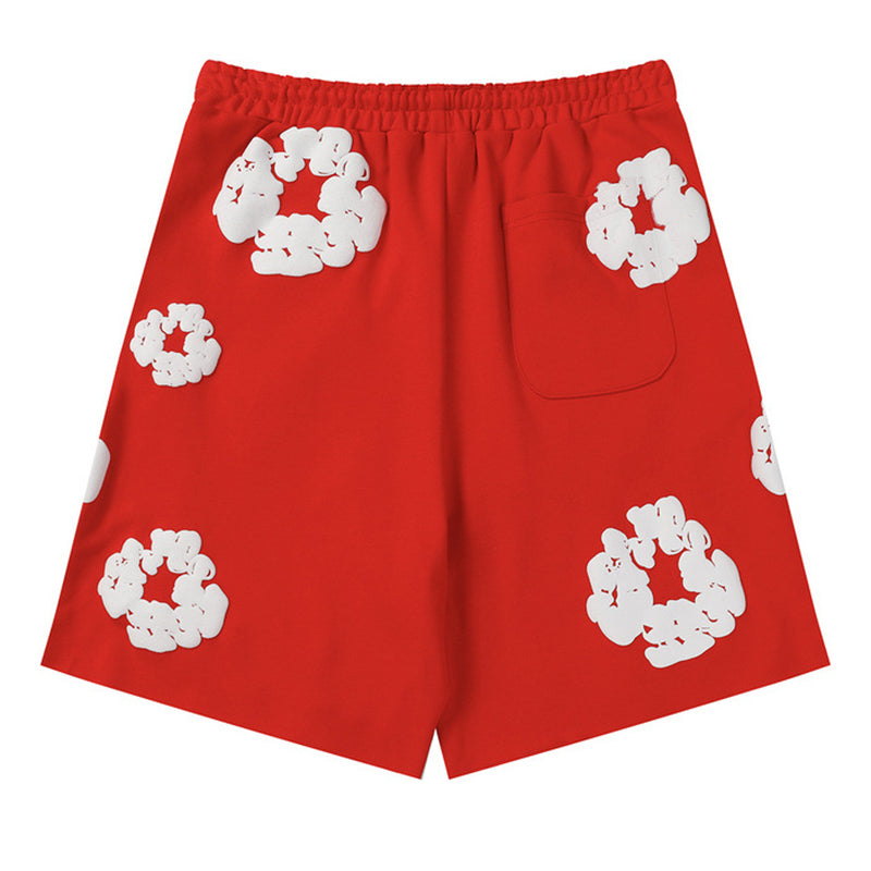 Denim Tears The Cotton Wreath Red Shorts