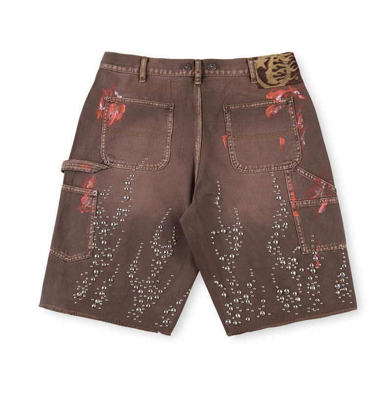 Hellstar Capsule 11 Studded Double Knee Carpenter Shorts