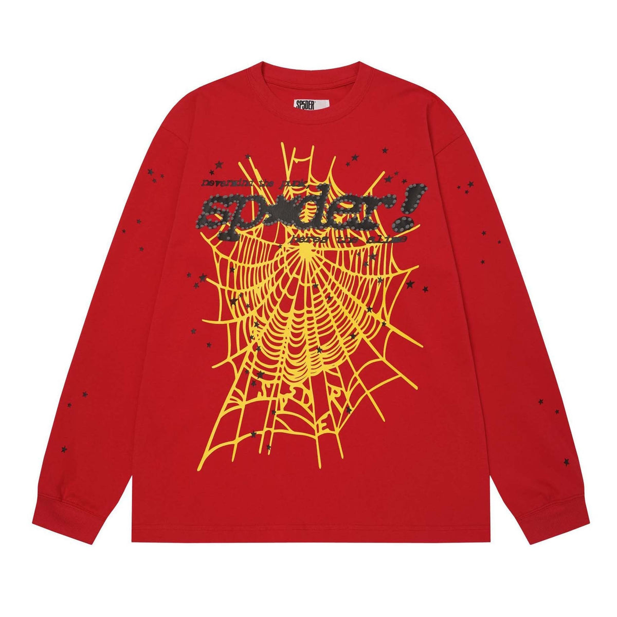 SP5DER Punk V2 spider-web-graphic Long sleeve Tee